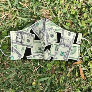 One (1) money bills adult face mask